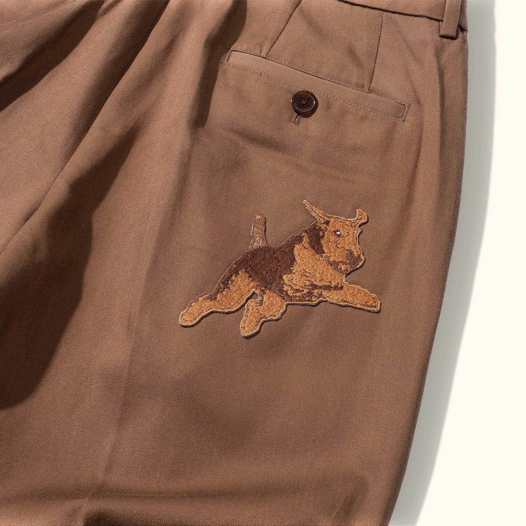Darryl Wide Pleated Trousers Brown - Image 3