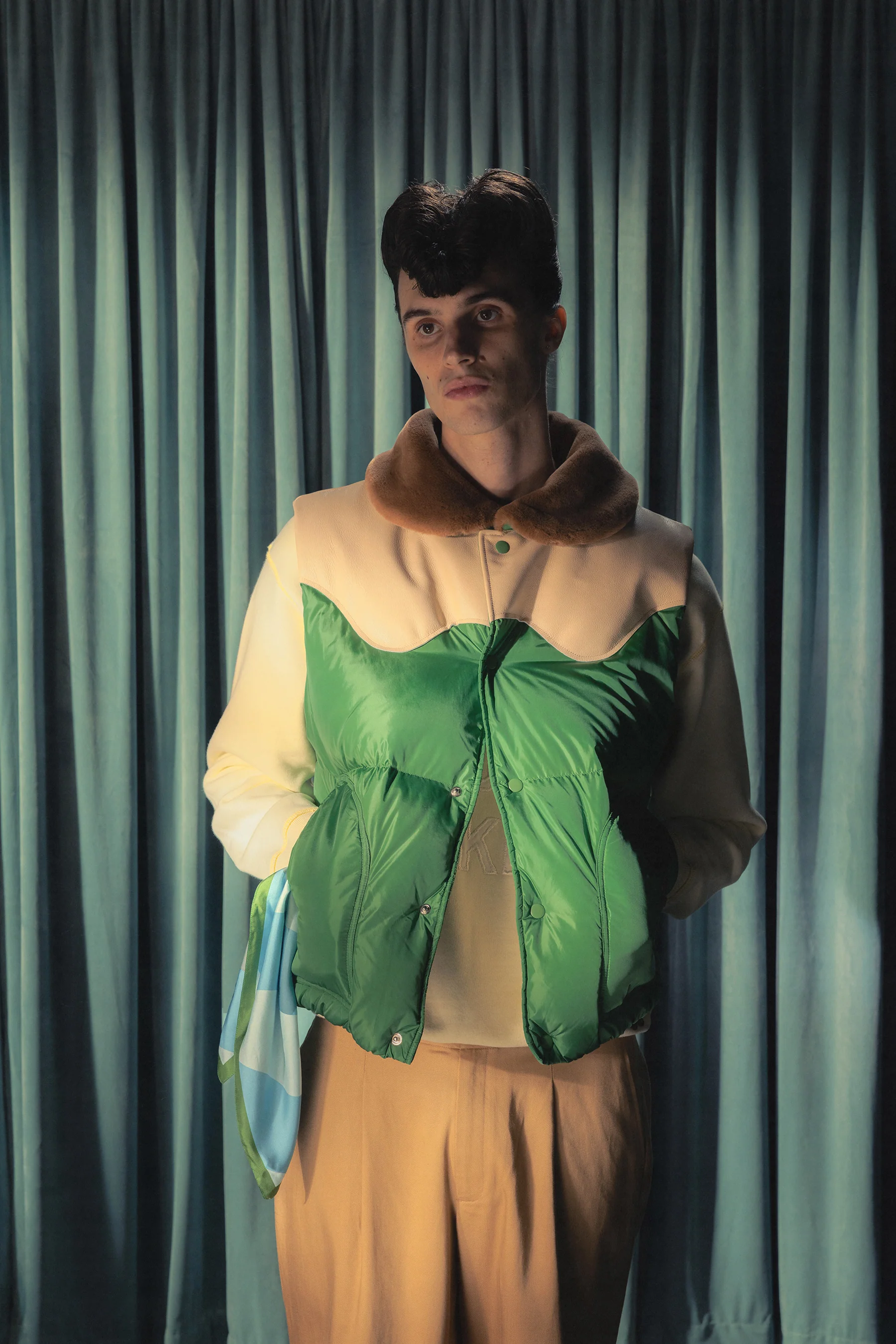 Leather Puffer Vest - Image 5