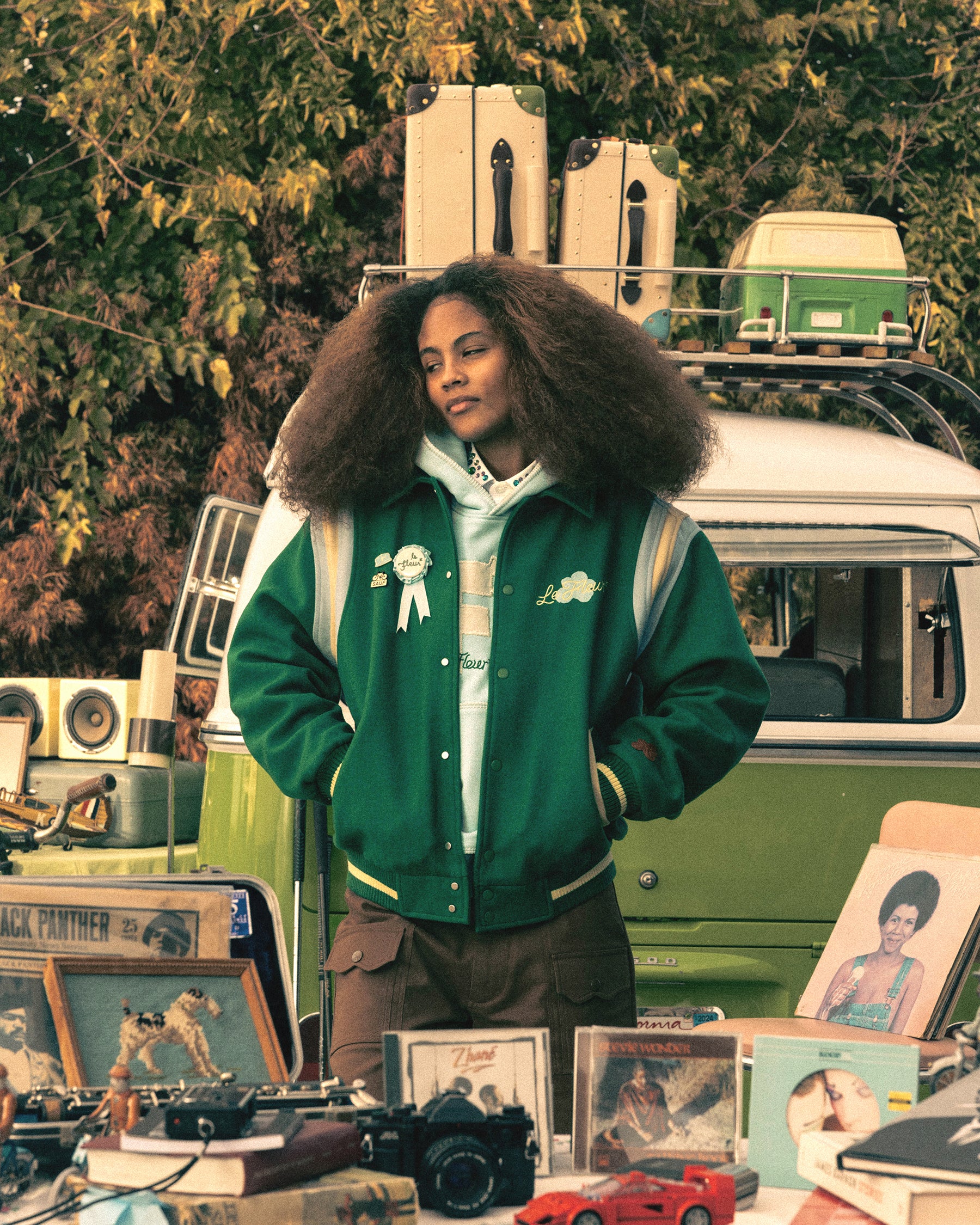 Petalers Varsity Jacket Green - Image 6